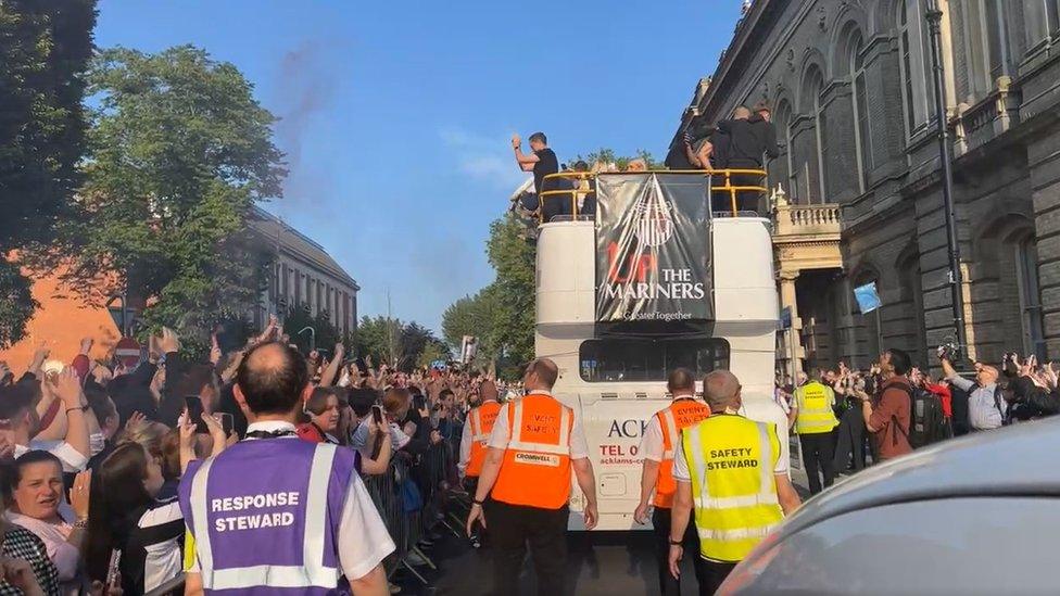 Grimsby Town open-top bus tour