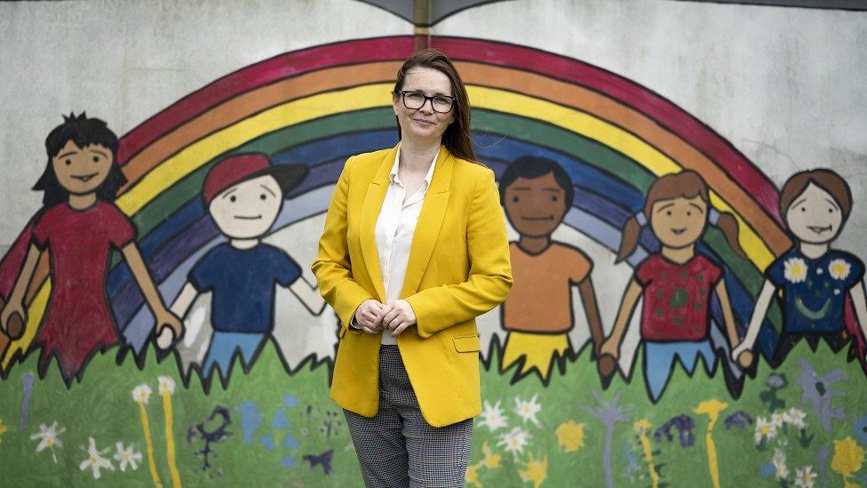 Education Minister Kirsty Williams visited Roath Primary School in Cardiff on its reopening