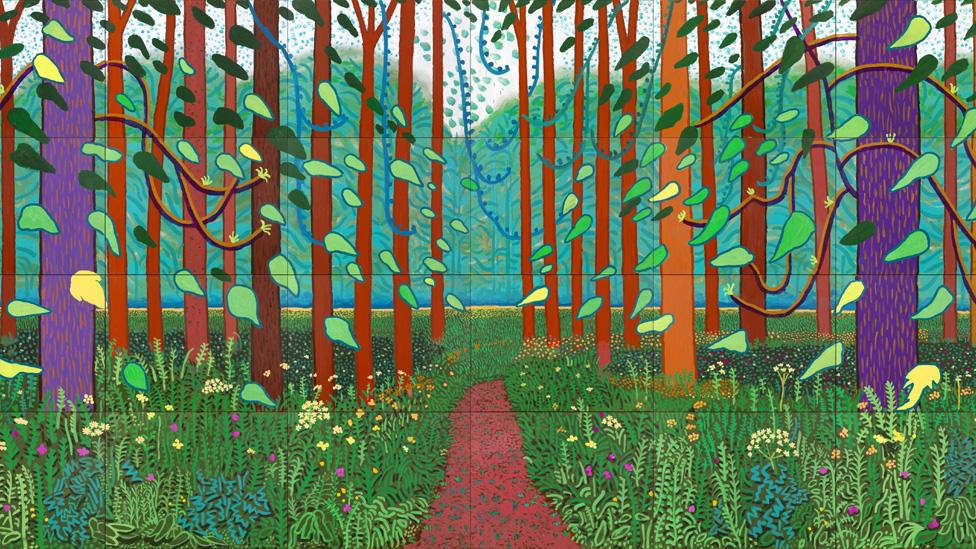 The Arrival of Spring in Woldgate, East Yorkshire in 2011 (twenty eleven) by David Hockney