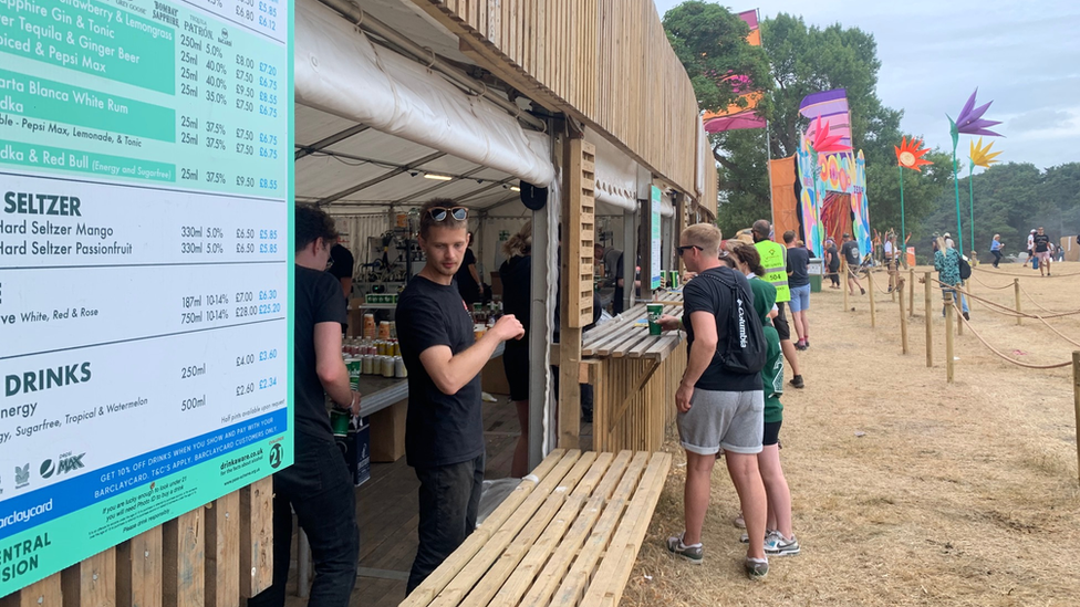 Beer stall at Latitude festival