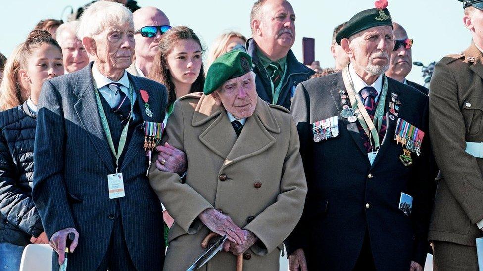 D-Day veterans at the British Normandy Memorial site