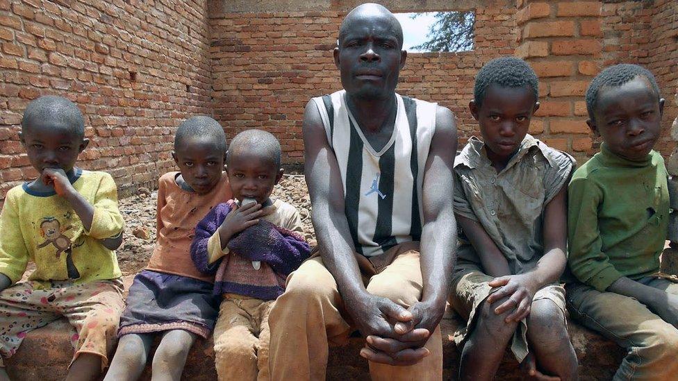 Raymond N'goma and his five children