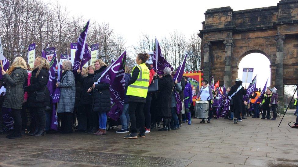 marchers at Glasgow Green