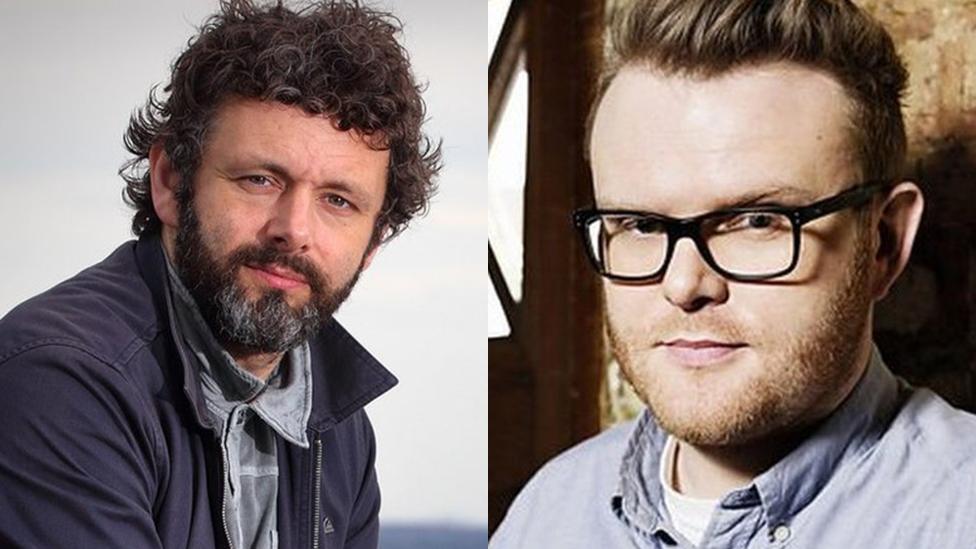 L-R: Michael Sheen and Huw Stephens