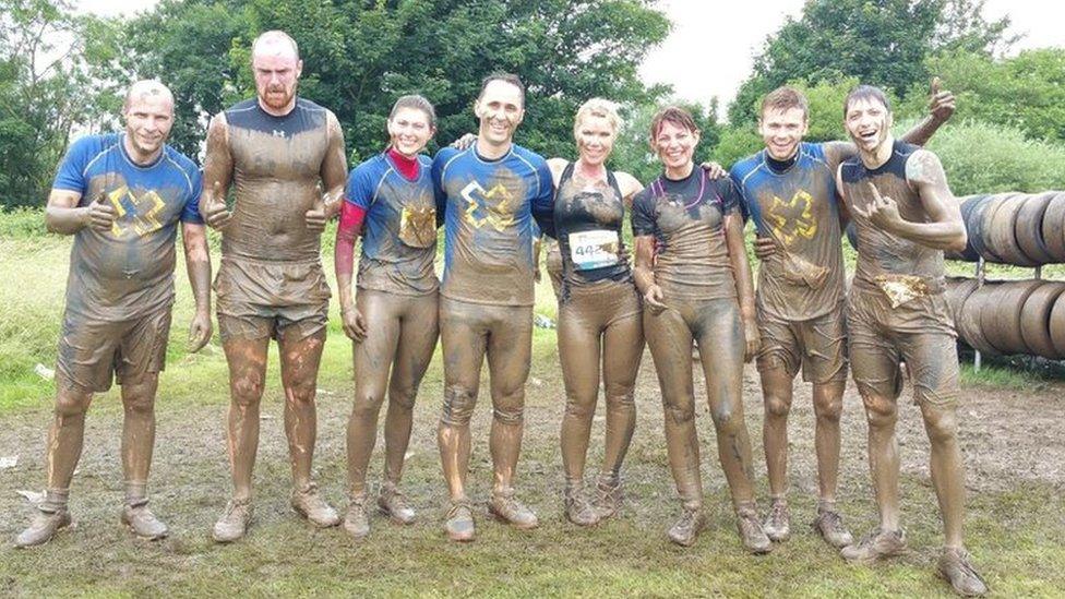 Jane Renwick, fourth from right, and her team