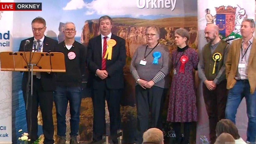 Alistair Carmichael (third left)