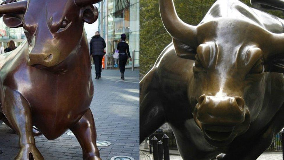 Birmingham's Bull and the Wall Street Bull