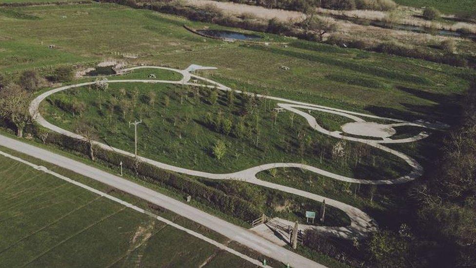 The nature reserve features a walking trail and viewing platforms