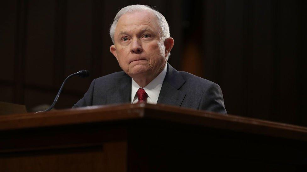 Jeff Sessions testifies before Congress.