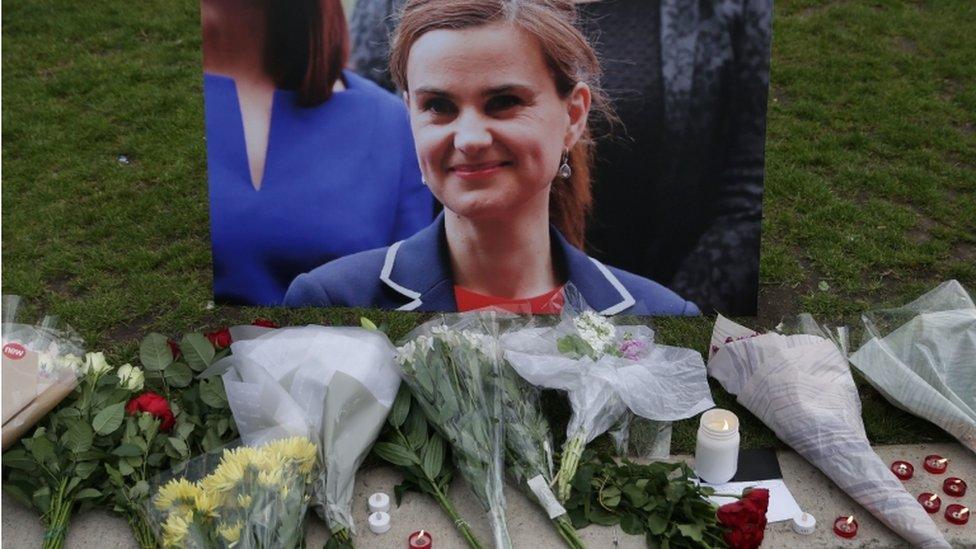 Tributes to Jo Cox in Parliament Square