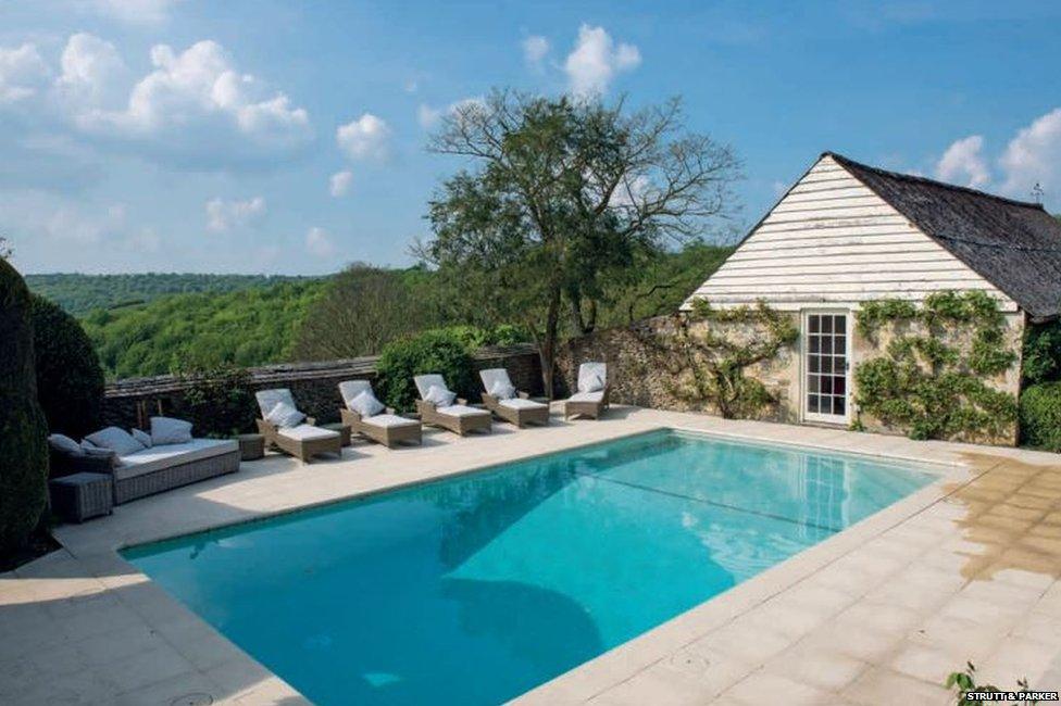 The pool at Lily Allen's house