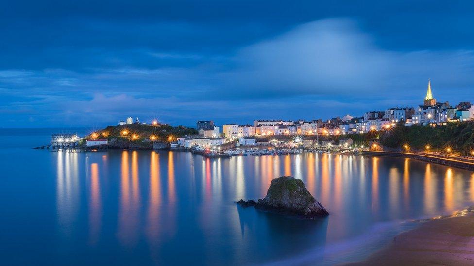 Tenby at twilight