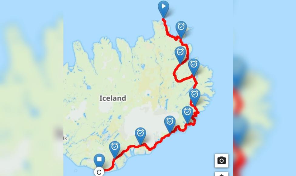 Map of Glen's race