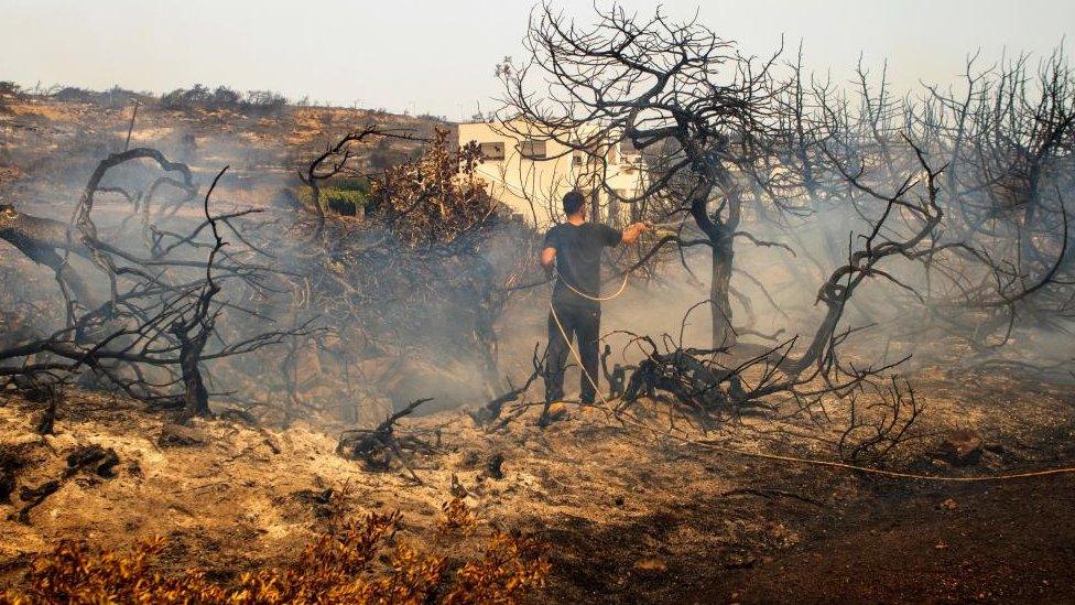 Firefighter on Rhodes