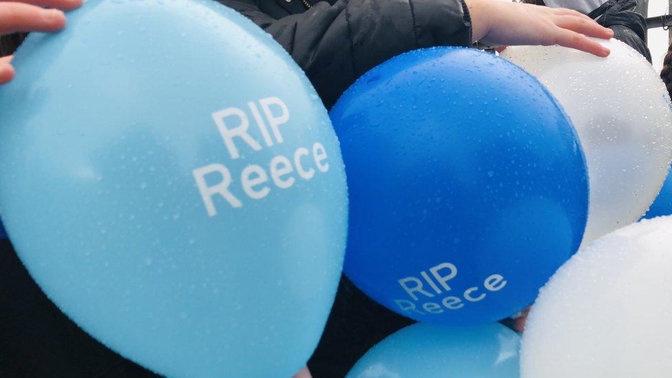 Balloons being released