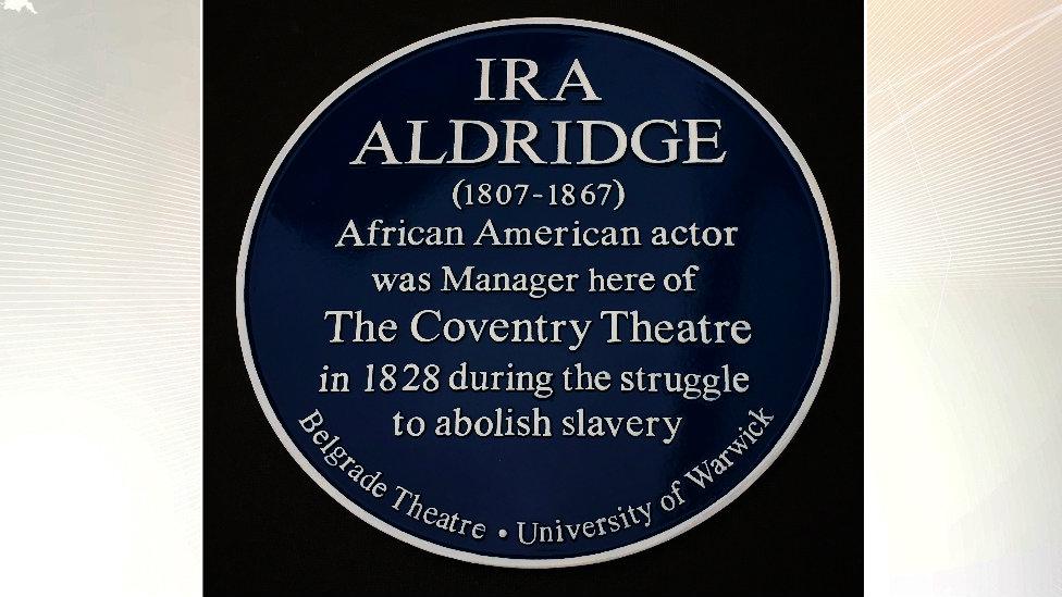 Blue Plaque for Ira Aldridge