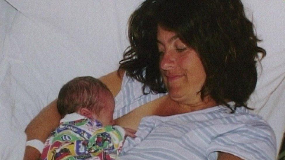 Woman and baby: Dawn Bayly and son Leo