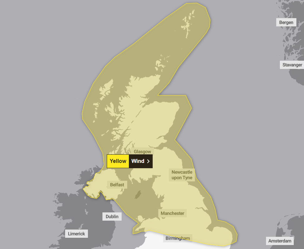 Yellow weather warning