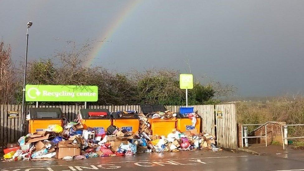 The Sainsbury's car park in Royal Wotton Bassett where a business fly-tipped rubbish