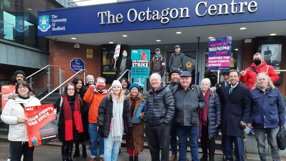 People outside the Octagon centre