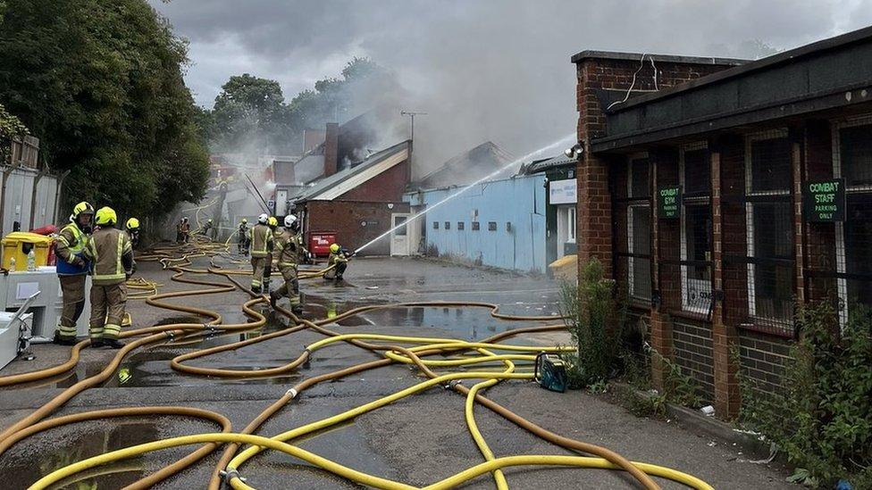 Fire at industrial unit in St Albans