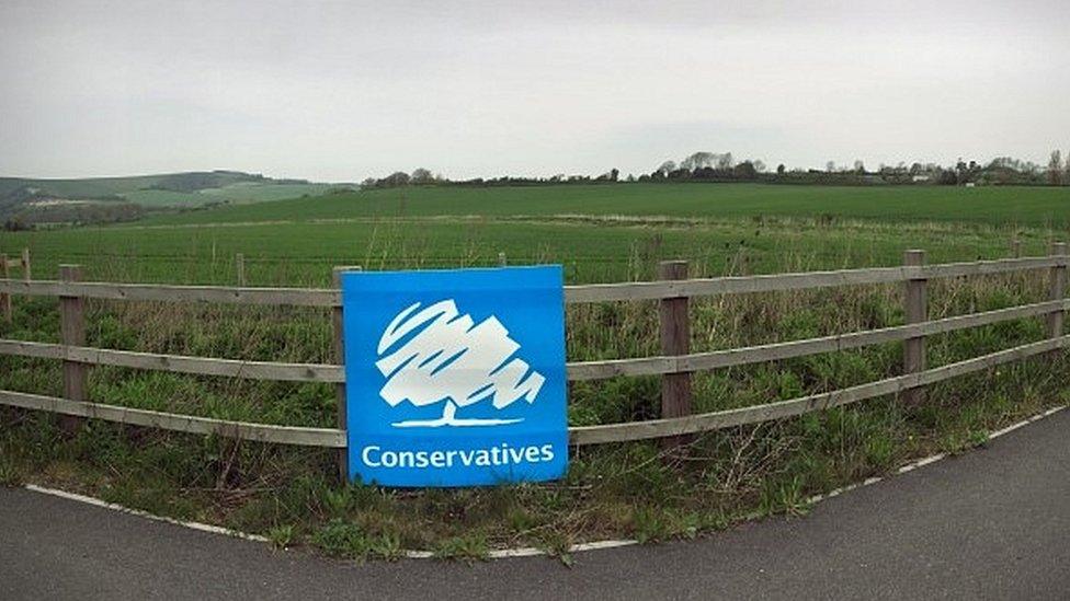 Conservative Party placard