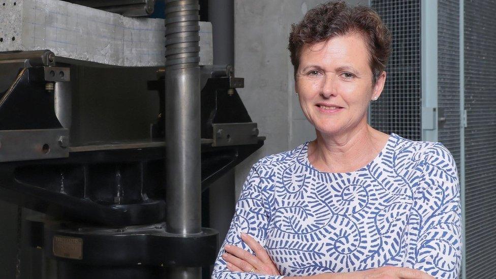 Karen Scrivener, head of the construction materials laboratory at Switzerland's Ecole Polytechnique Fédérale de Lausanne.