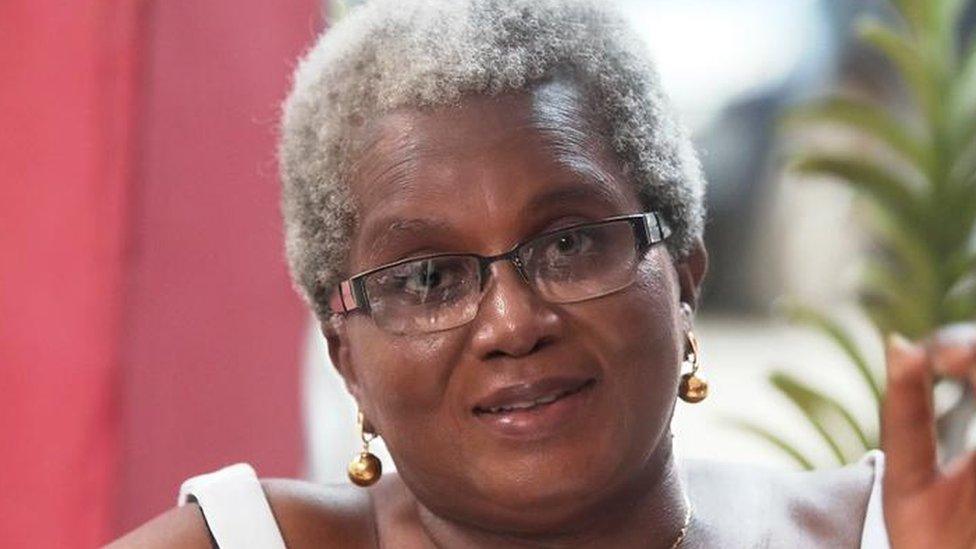 Elizabeth Ohene with grey hair