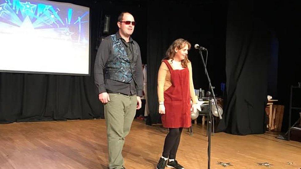 Paul and Emma at their drama show in 2019