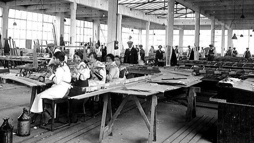 During the Second World War, workers at the Heathhall plant produced aeroplane parts