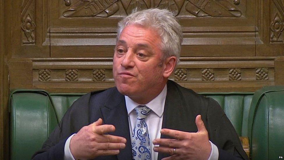 John Bercow explains his selection of Brexit motions in the Commons