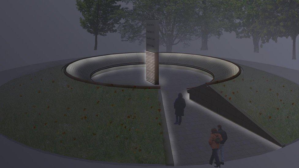 Artists impression of memorial