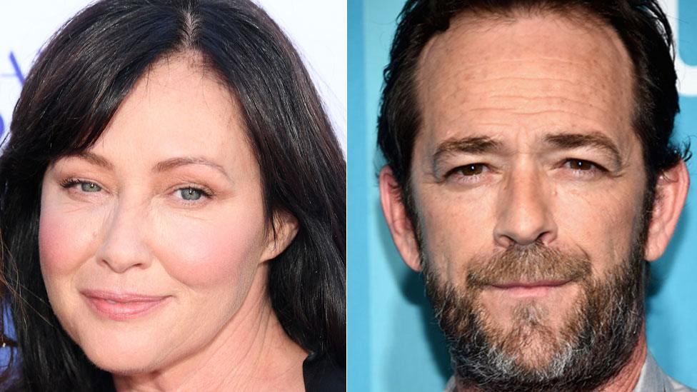 Shannen Doherty and Luke Perry