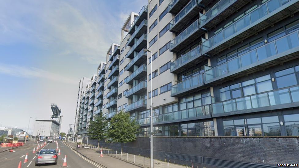 Flats in Lancefield Quay in Glasgow