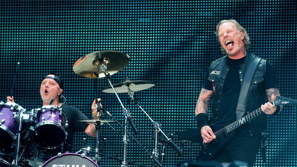 Lars Ulrich and James Hetfield from Metallica