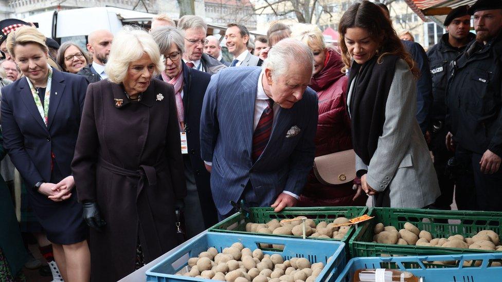 King Charles, Camilla and Berlin's mayor Franziska Giffey