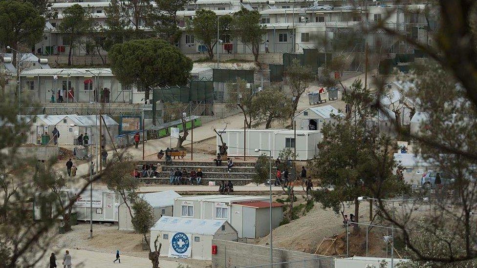 Moria Refugee Camp on Greek island of Lesbos