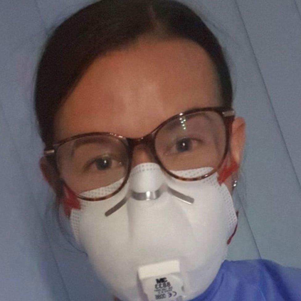 Nurse Fern Osbourne in a mask