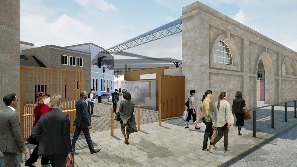 Artist's impression of Neville Street entrance