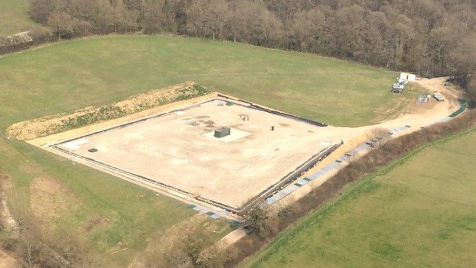 aerial view of horse hill site