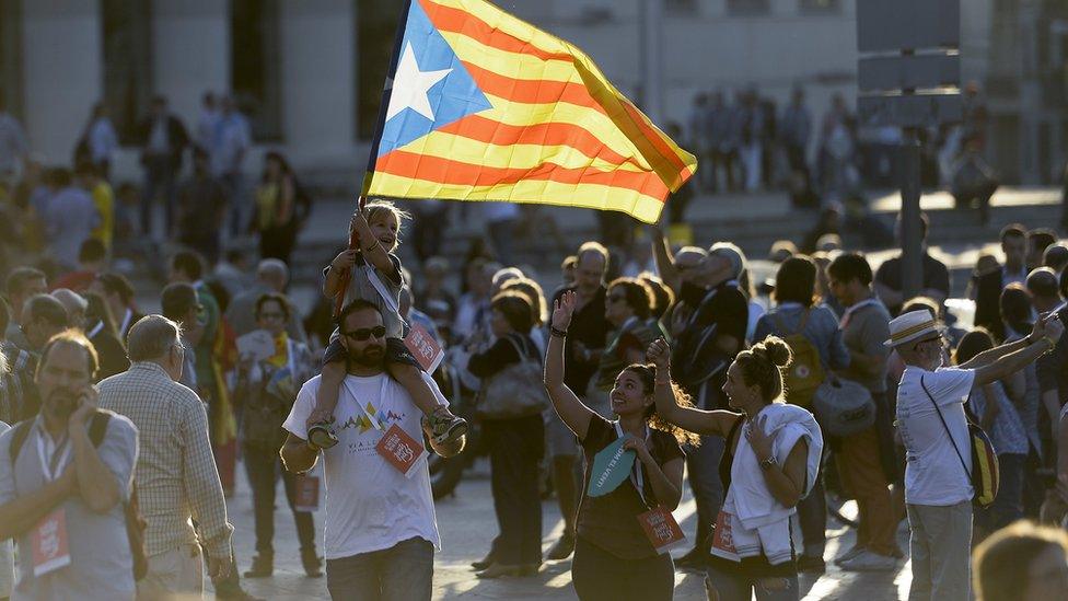 Catalan independence supporters, Barcelona