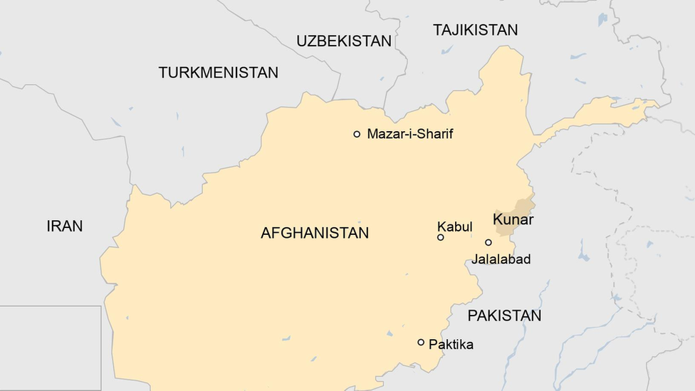 A map of Afghanistan