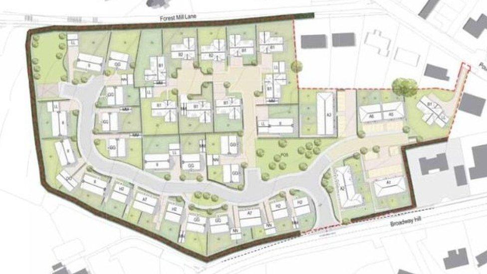 Map of the proposed site at Horton