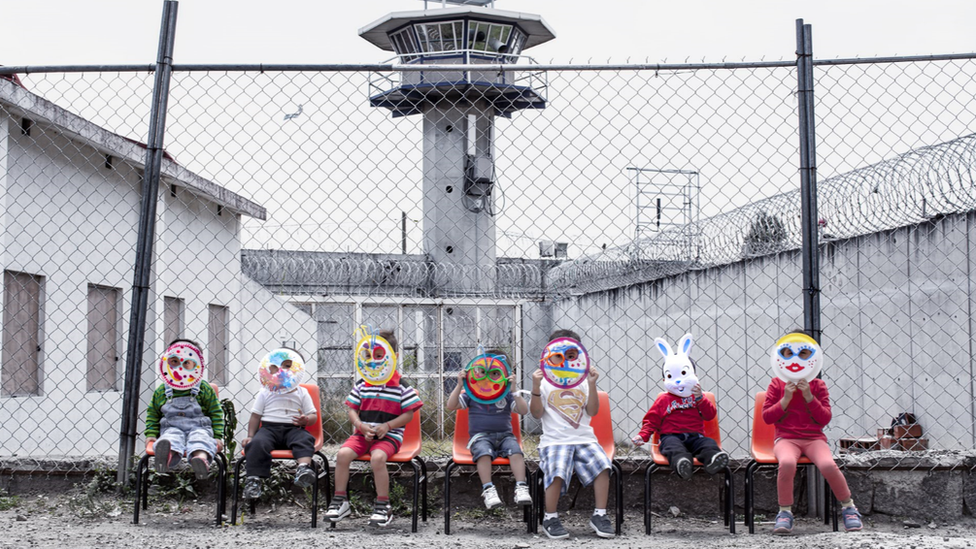 Children living inside Santa Martha Acatitla penitentiary, Mexico