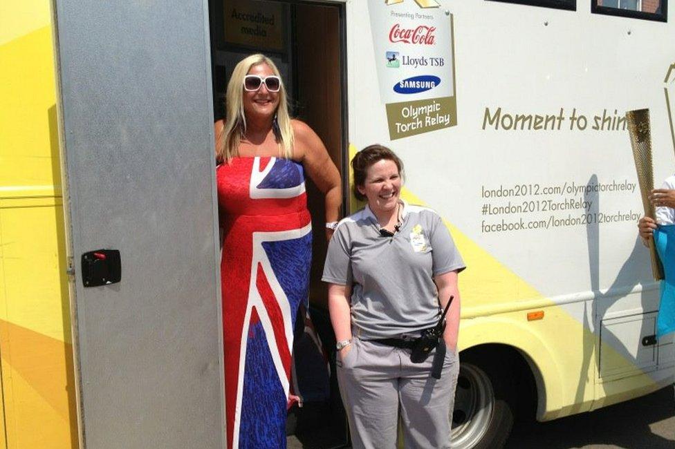 Vanessa Feltz during London Olympics torch relay