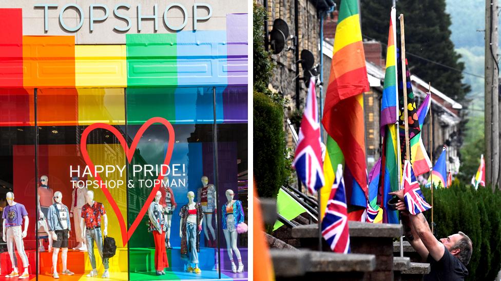 Many companies adopt Pride rainbows in June each year but this year there are also rainbows to support the NHS