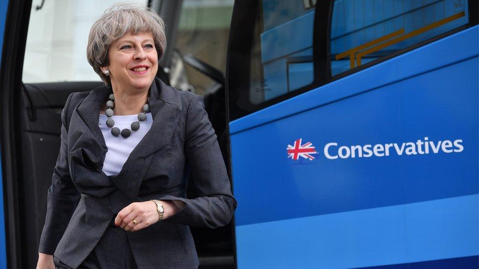 Theresa May in Cheltenham