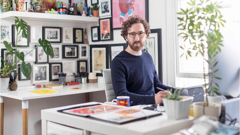 Tom Hovey in his studio