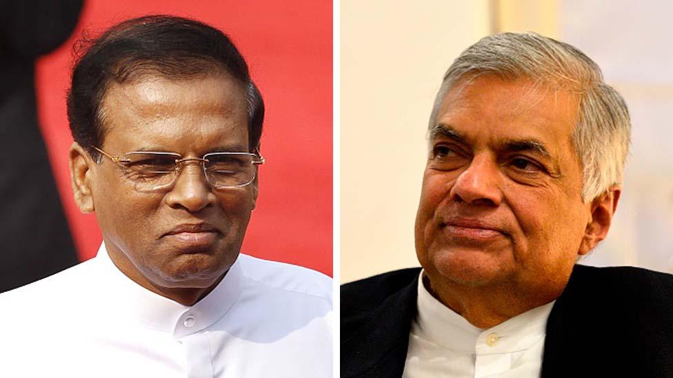 Maithripala Sirisena and Ranil Wickremesinghe