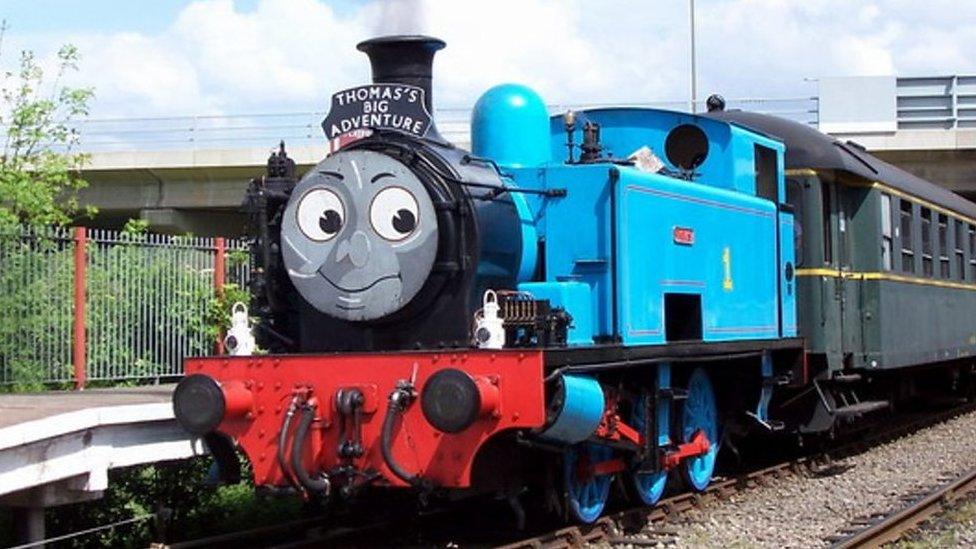 The Thomas train on the Nene Valley Railway.